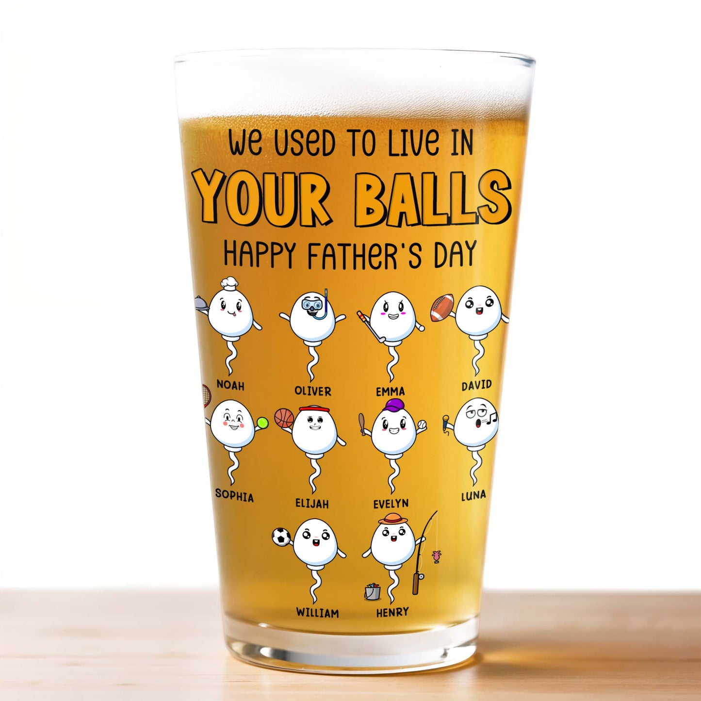 We Used To Live In Your Balls Happy Father's Day, Sperm Characters And Testicles