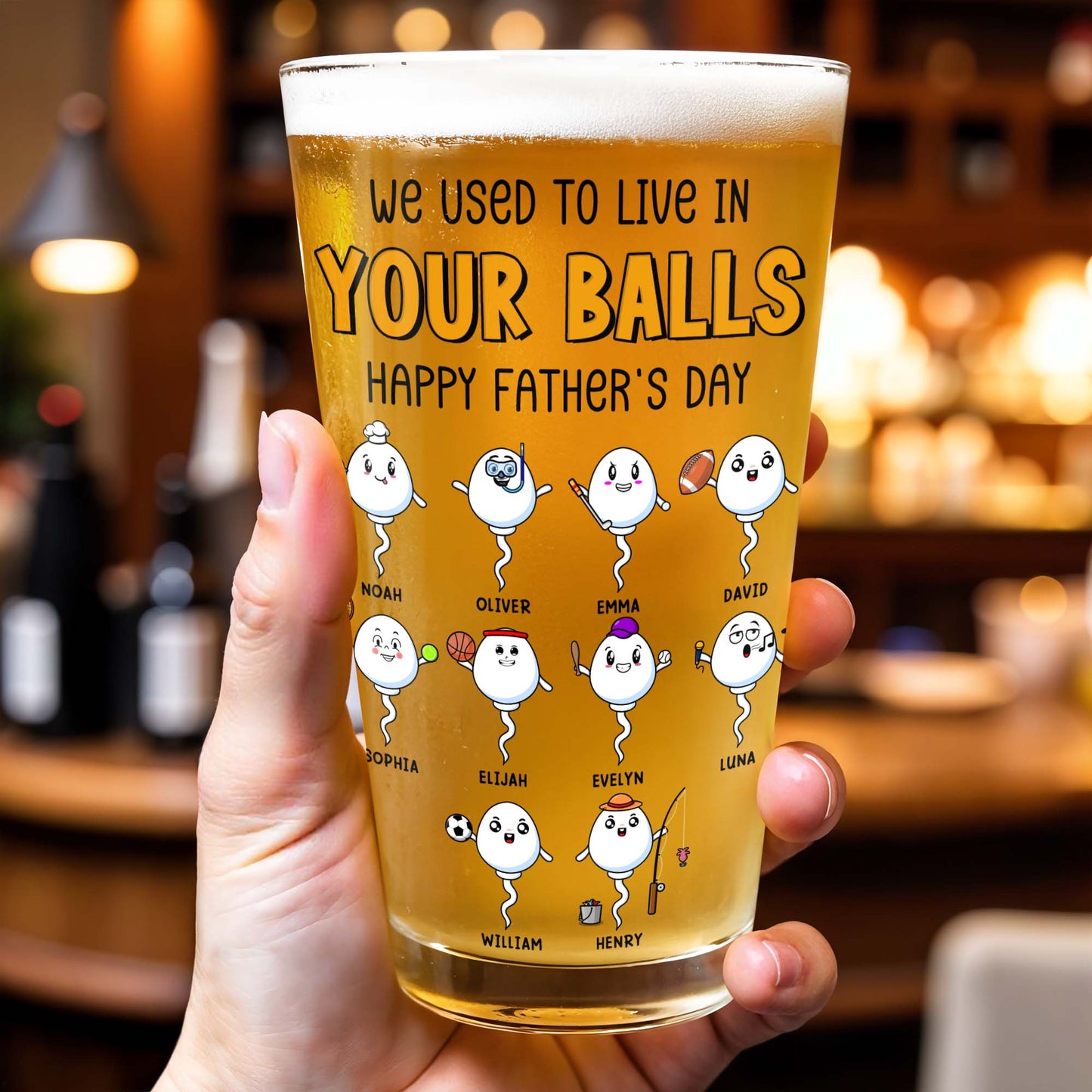 We Used To Live In Your Balls Happy Father's Day, Sperm Characters And Testicles
