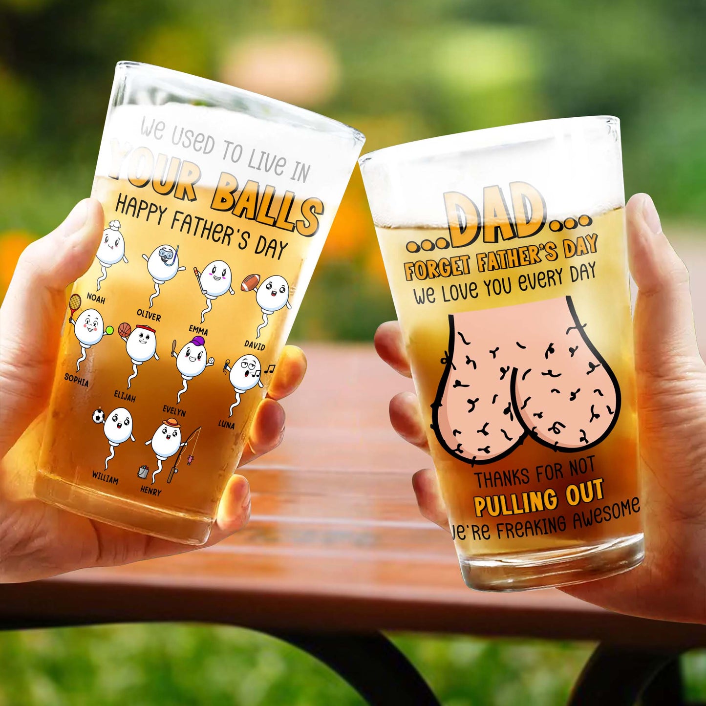 We Used To Live In Your Balls Happy Father's Day, Sperm Characters And Testicles