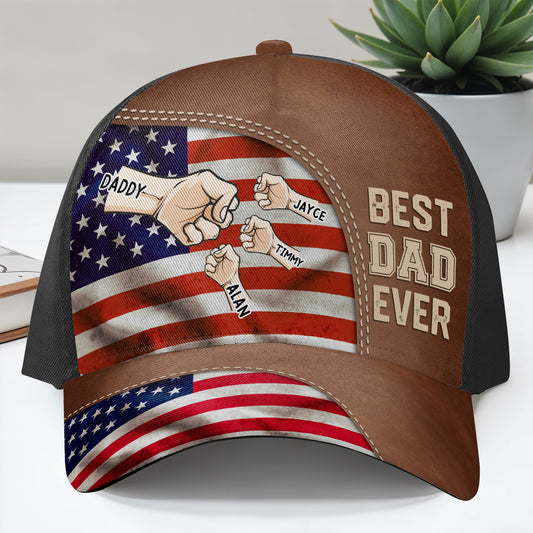 Best Dad Ever, American Flag and Fist Bumps