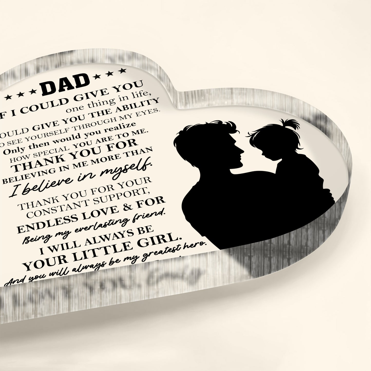 Dad, If I Could Give You One Thing In Life, Father and Daughter Silhouette