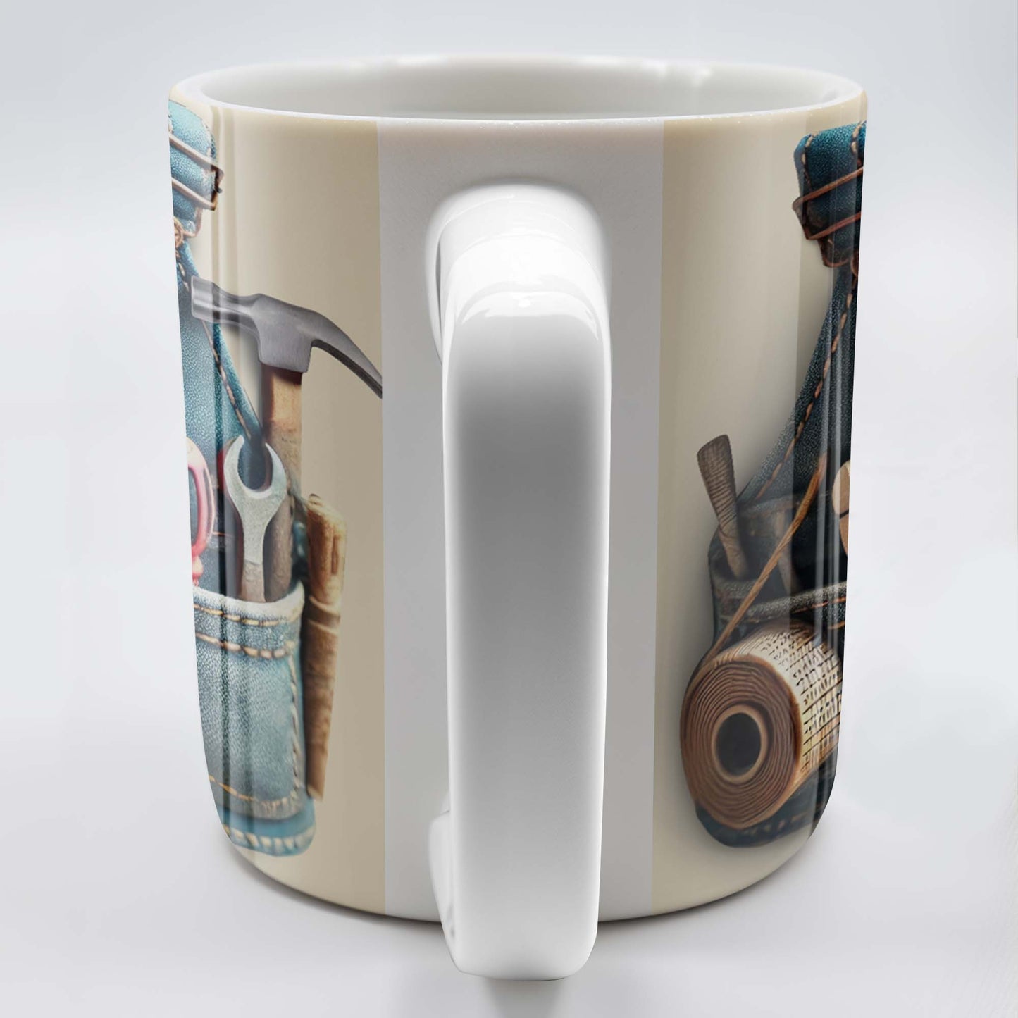 Master of Repairs, Tool Belt, Wrench, Tape Measure - Personalized Custom Coffee Mug - DAD062_MG