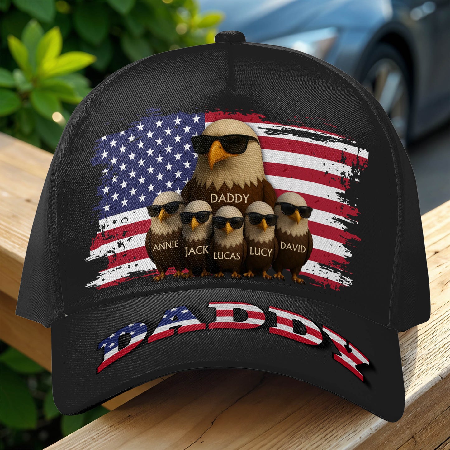 Daddy, Eagles and American Flag