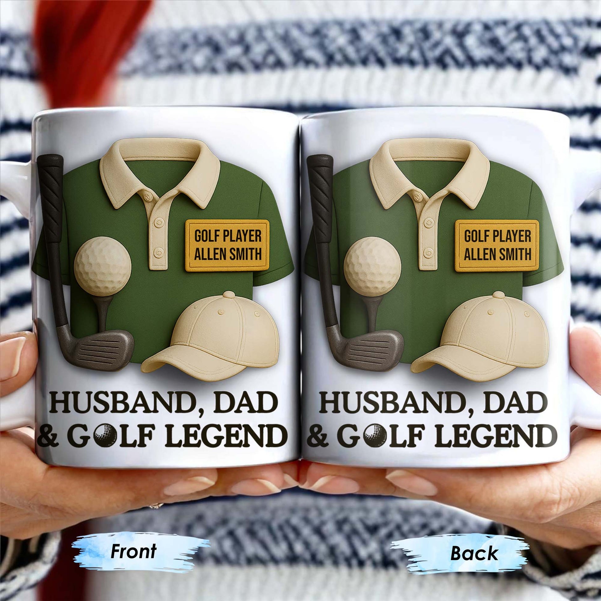 Husband, Dad & Golf Legend, Golf Club and Ball