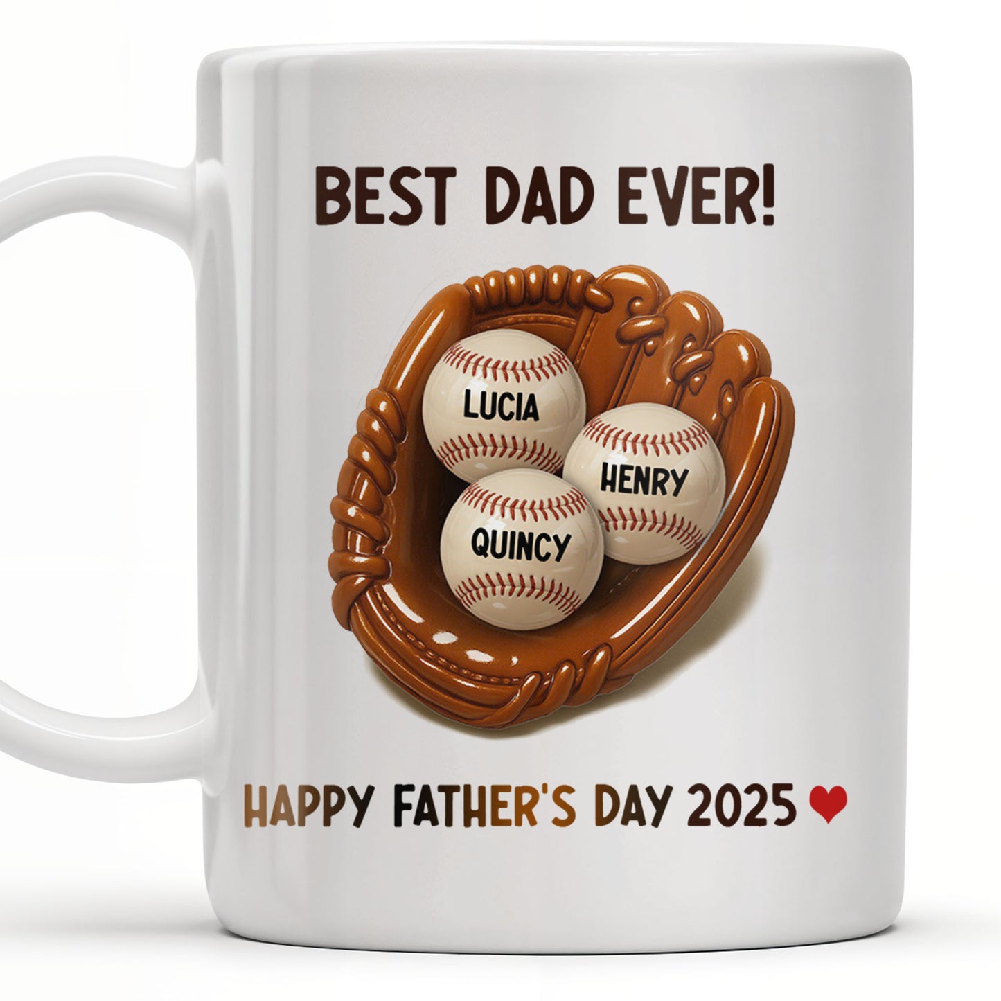 Best Dad Ever, Baseball Glove And Baseball
