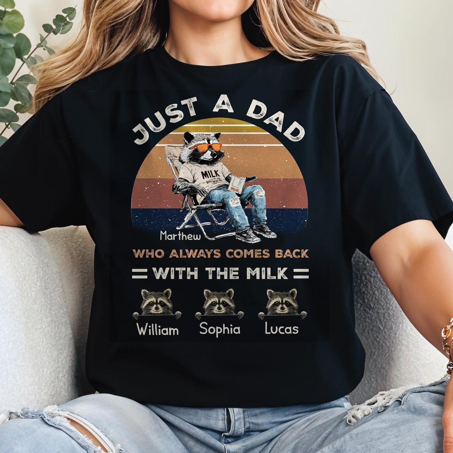 Just A Dad Who Always Comes Back With The Milk, Raccoon And Milk Carton