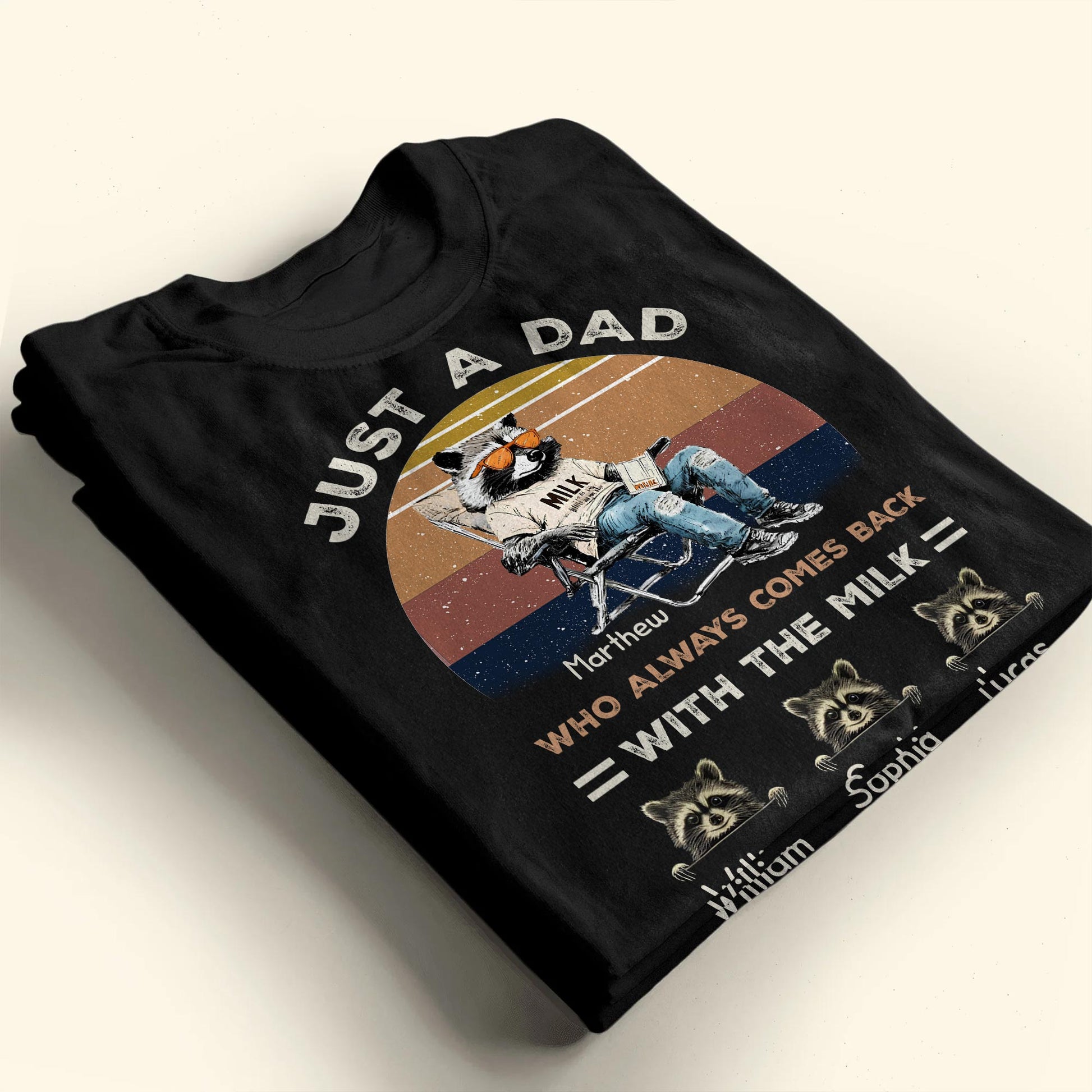 Just A Dad Who Always Comes Back With The Milk, Raccoon And Milk Carton