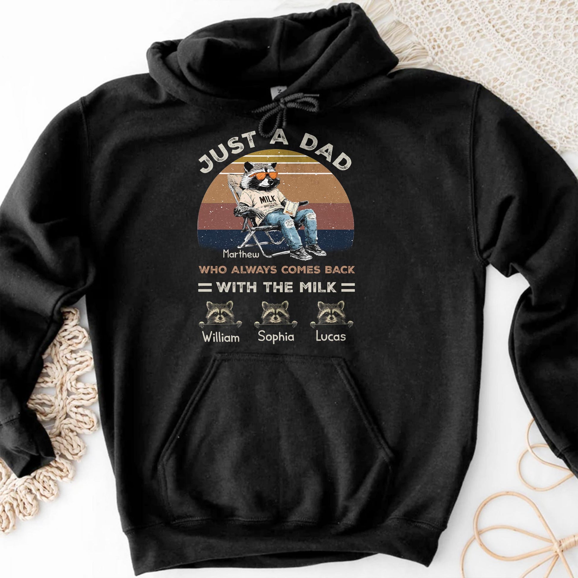 Just A Dad Who Always Comes Back With The Milk, Raccoon And Milk Carton