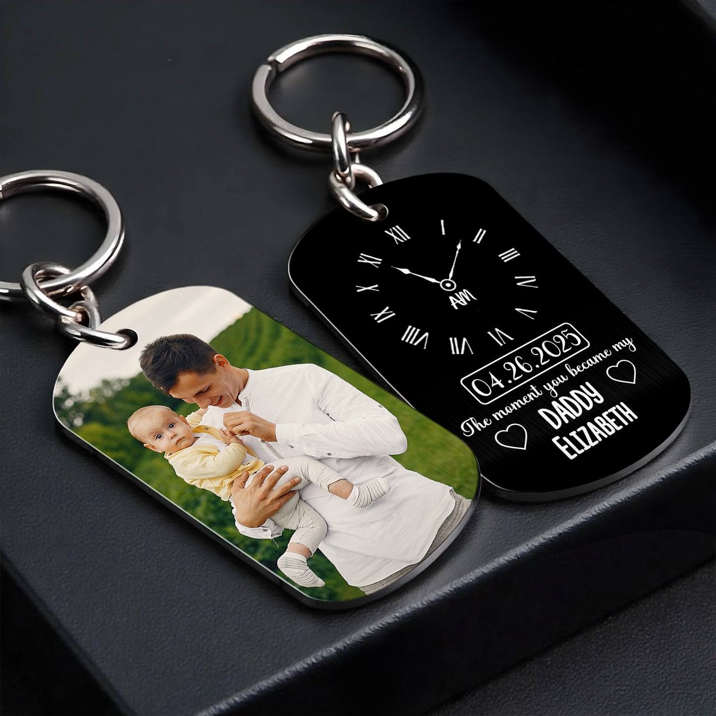 The Moment You Became My Daddy, Clock and Hearts Design