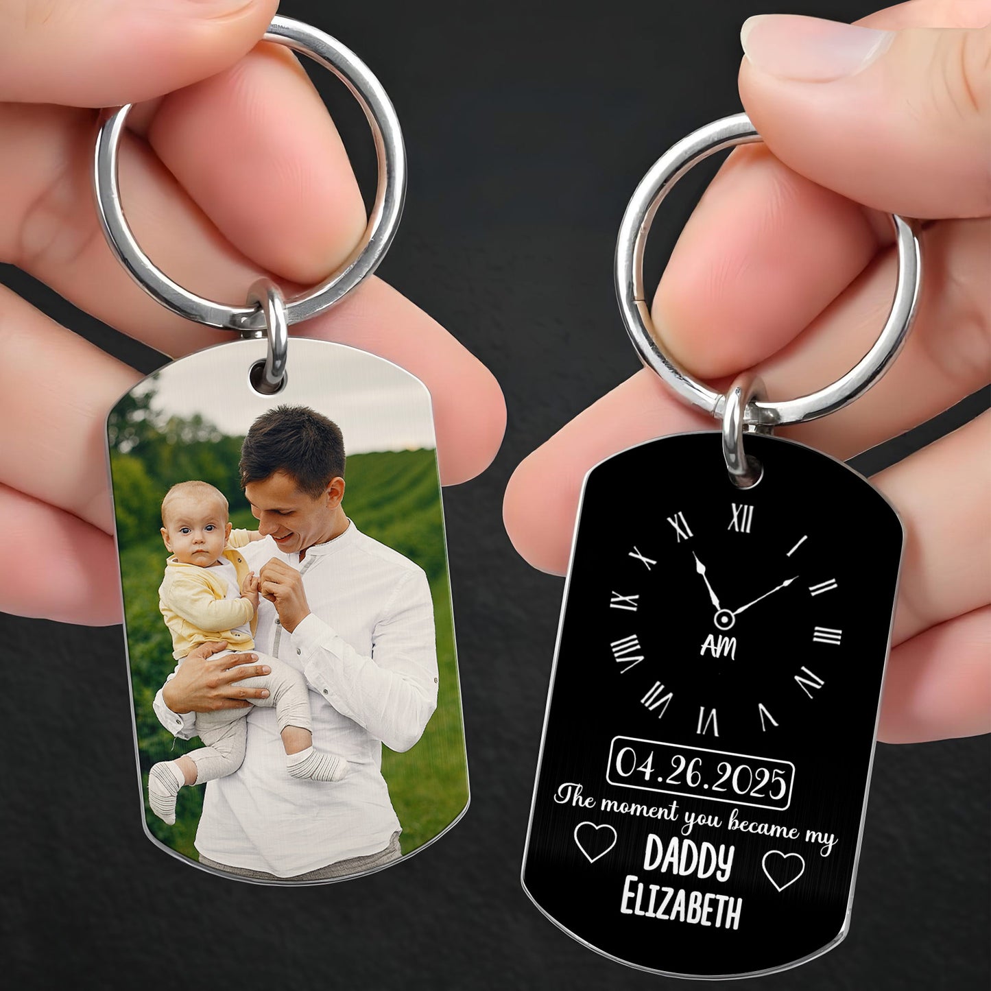 The Moment You Became My Daddy, Clock and Hearts Design