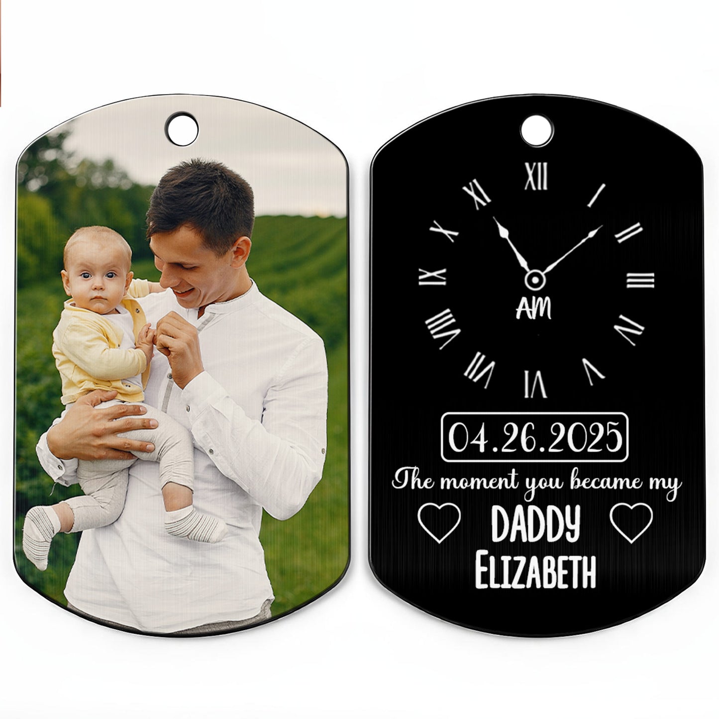 The Moment You Became My Daddy, Clock and Hearts Design