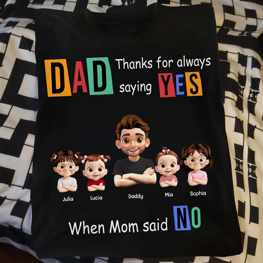 DAD Thanks For Always Saying YES When Mom Said NO, Family Characters