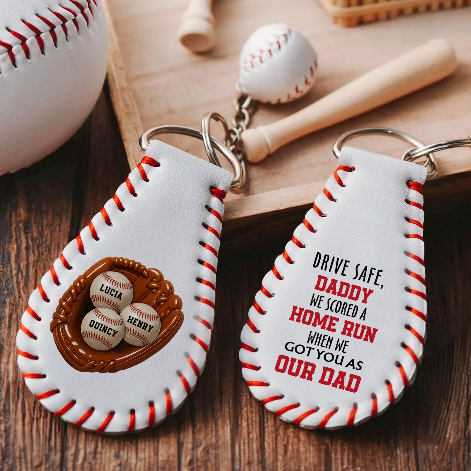 Drive Safe, Daddy We Scored A Home Run When We Got You As Our Dad, Baseball