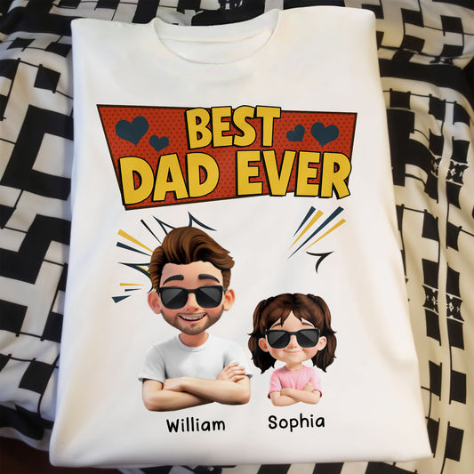 Best Dad Ever, Cartoon Characters and Hearts