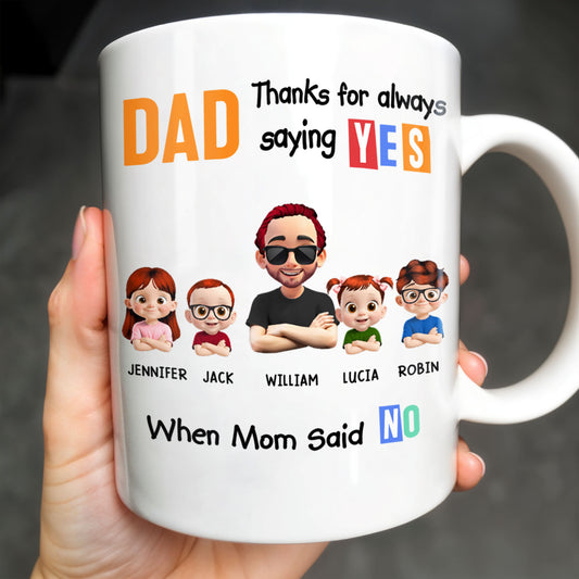 Dad Thanks For Always Saying YES When Mom Said NO, Cartoon Characters
