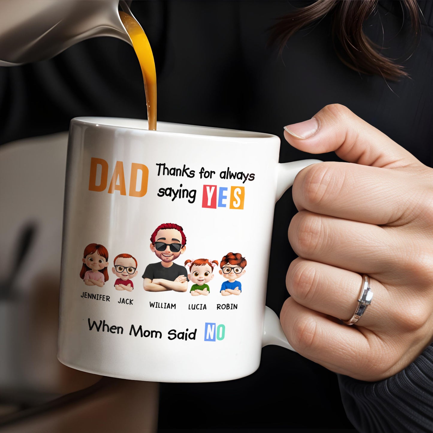 Dad Thanks For Always Saying YES When Mom Said NO, Cartoon Characters