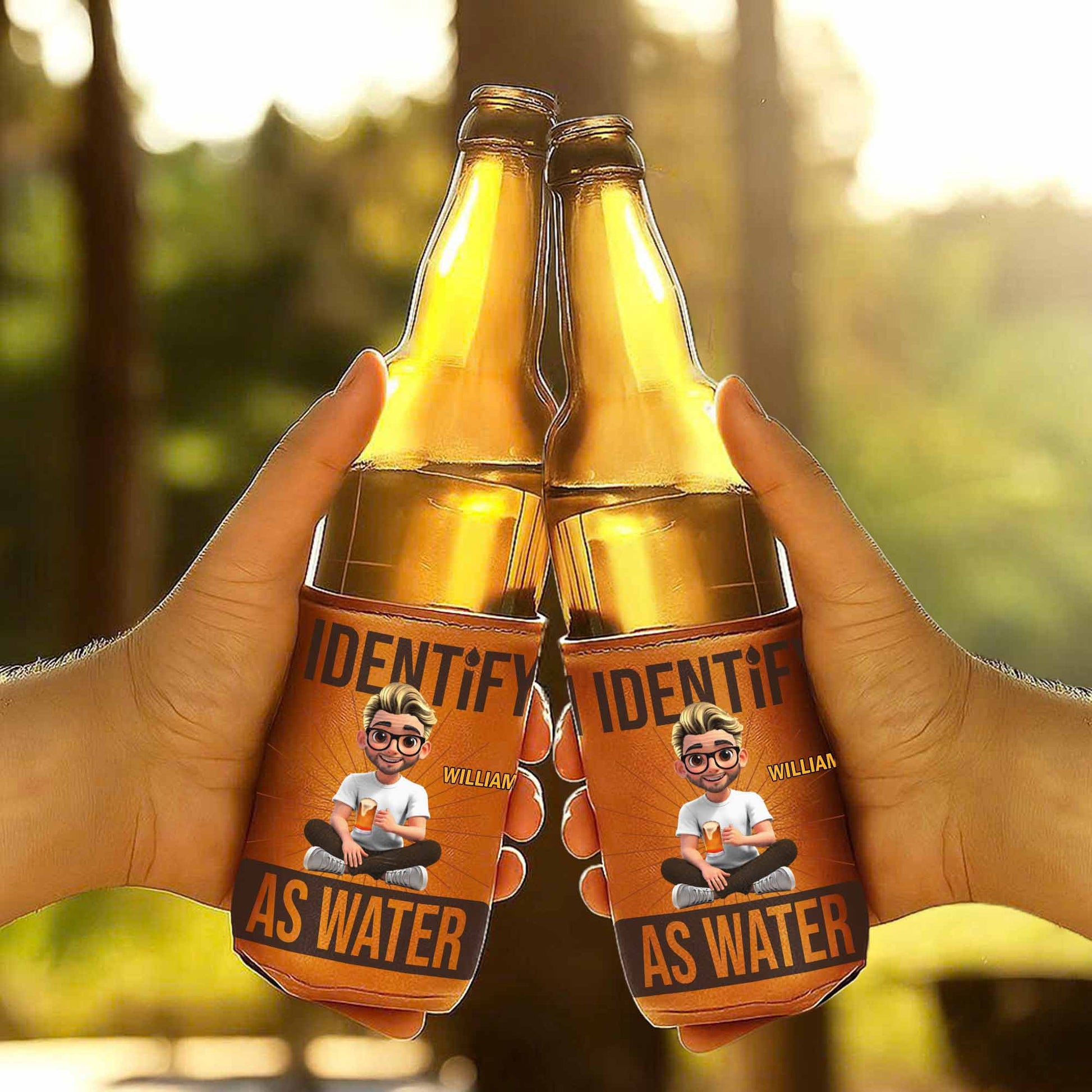 I Identify As Water With Cartoon Person