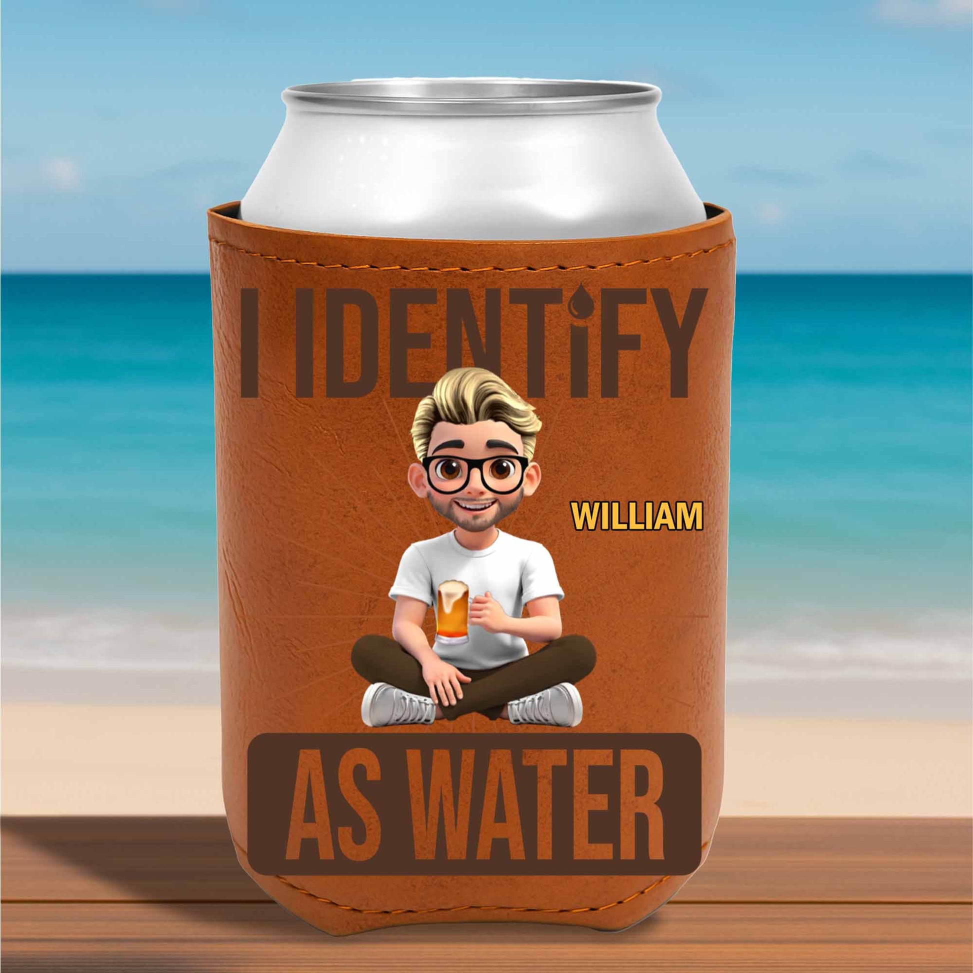 I Identify As Water With Cartoon Person