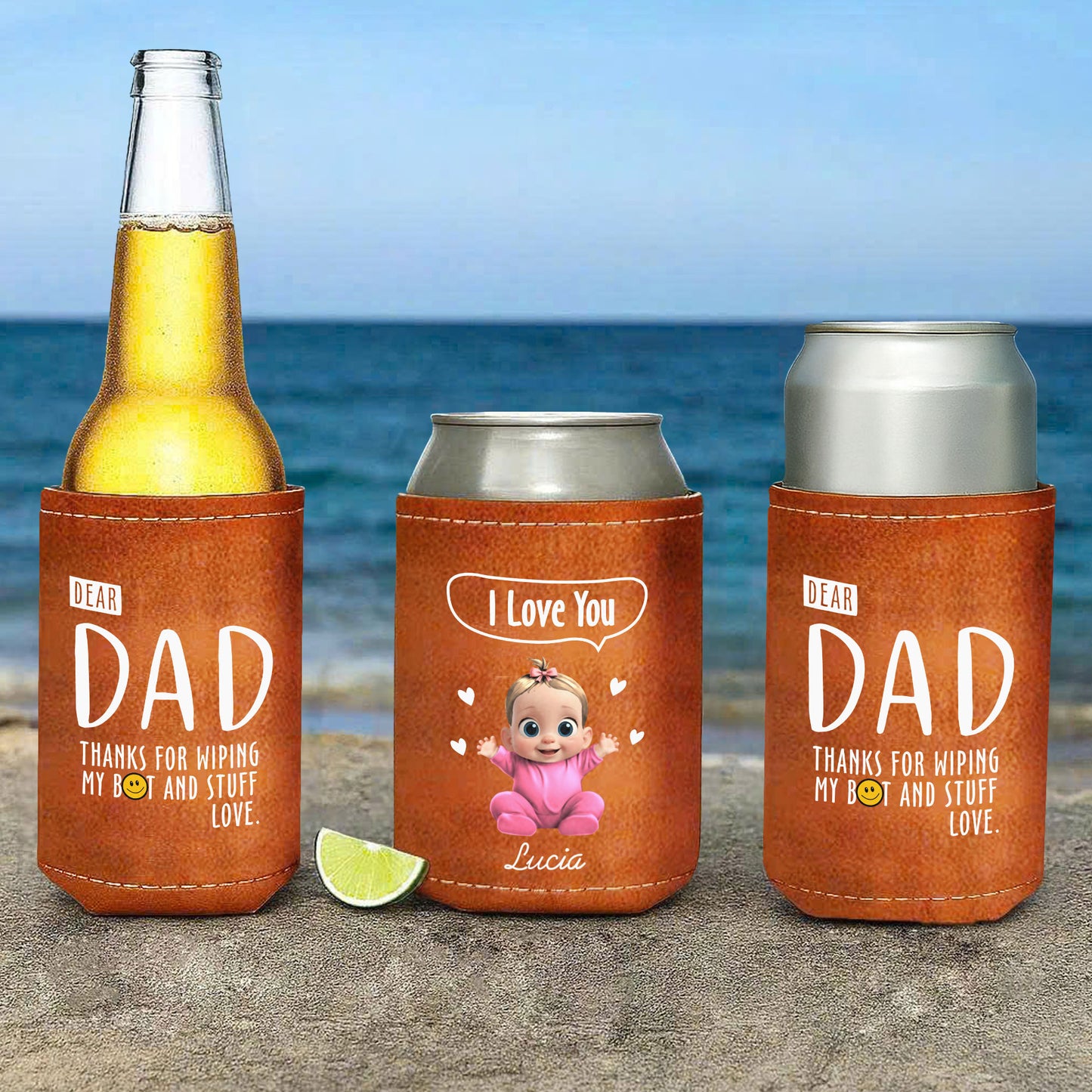 Dear Dad, Thanks For Wiping, Baby And Heart Design