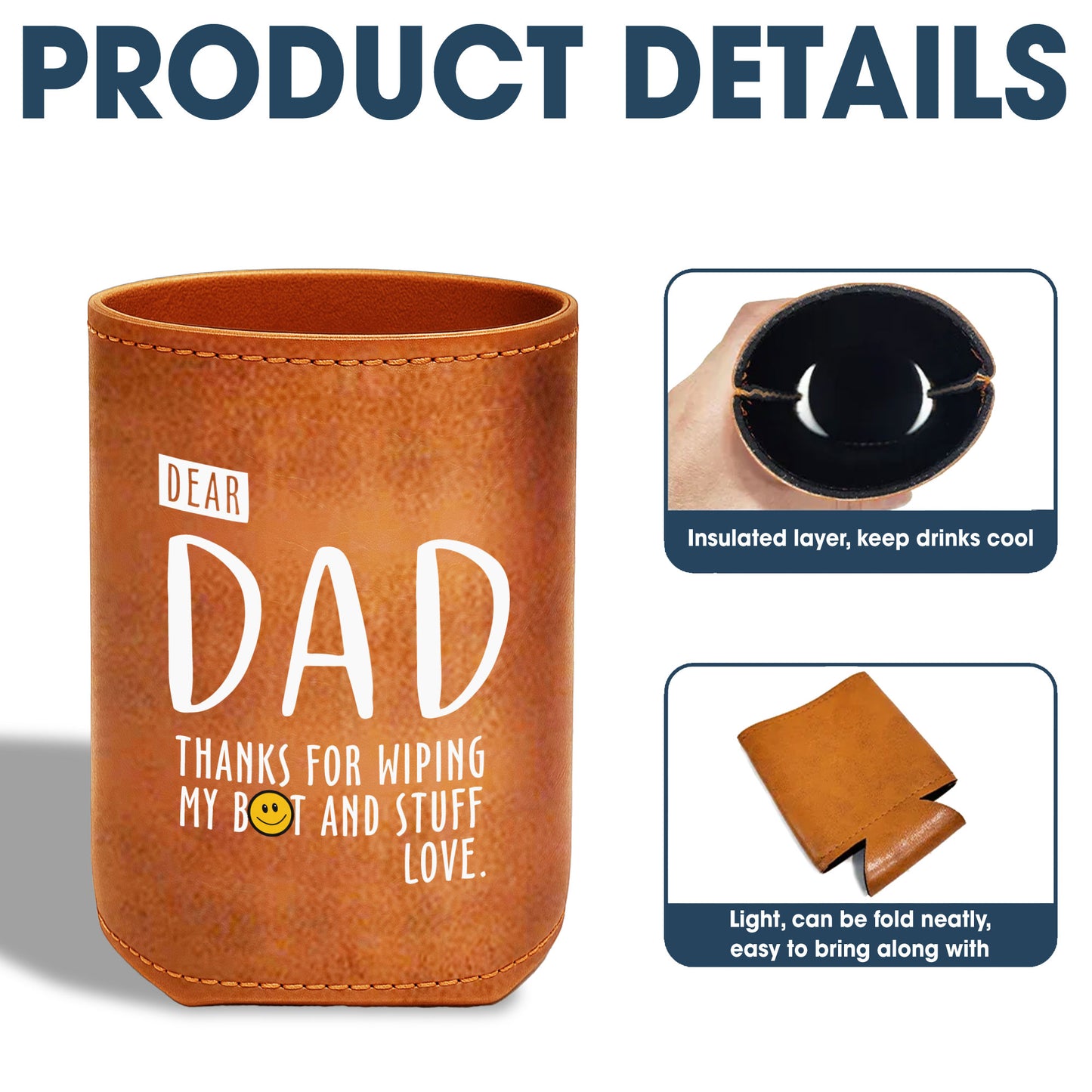 Dear Dad, Thanks For Wiping, Baby And Heart Design