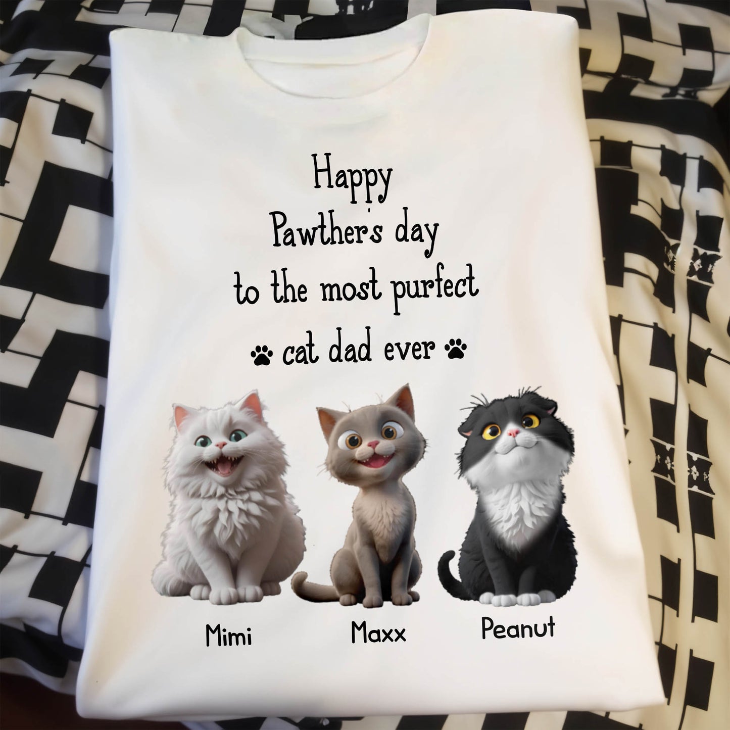 Happy Pawther's Day To The Most Purfect Cat Dad Ever, Cats
