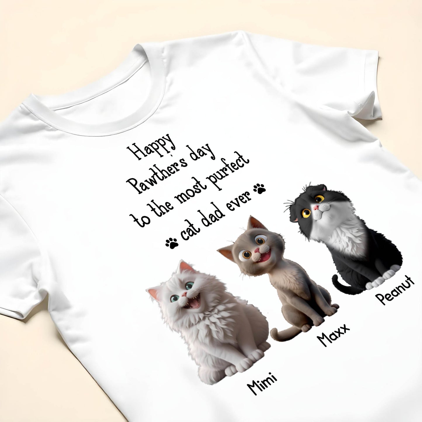 Happy Pawther's Day To The Most Purfect Cat Dad Ever, Cats