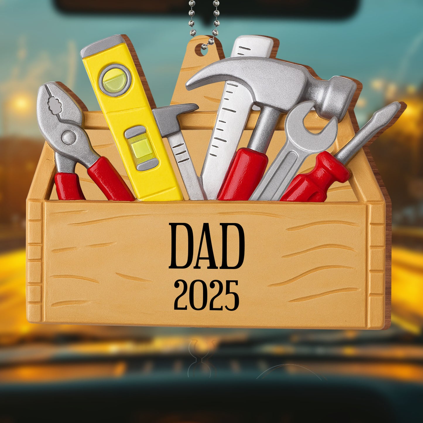 Personalized Toolbox With Tools Ornament