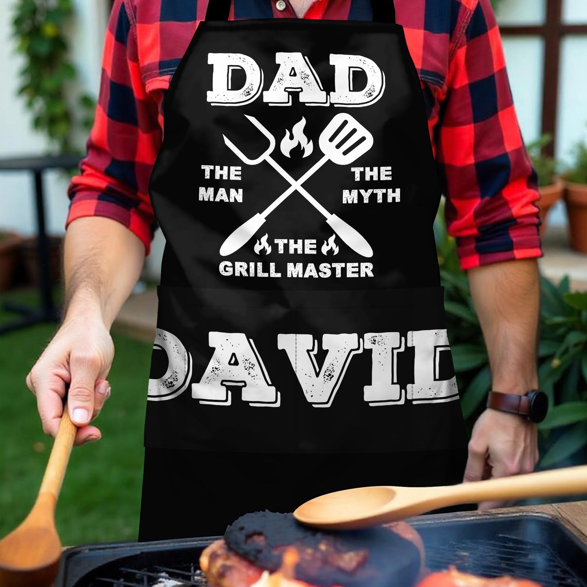 Dad The Man The Myth The Grill Master, Grill Tools And Fire