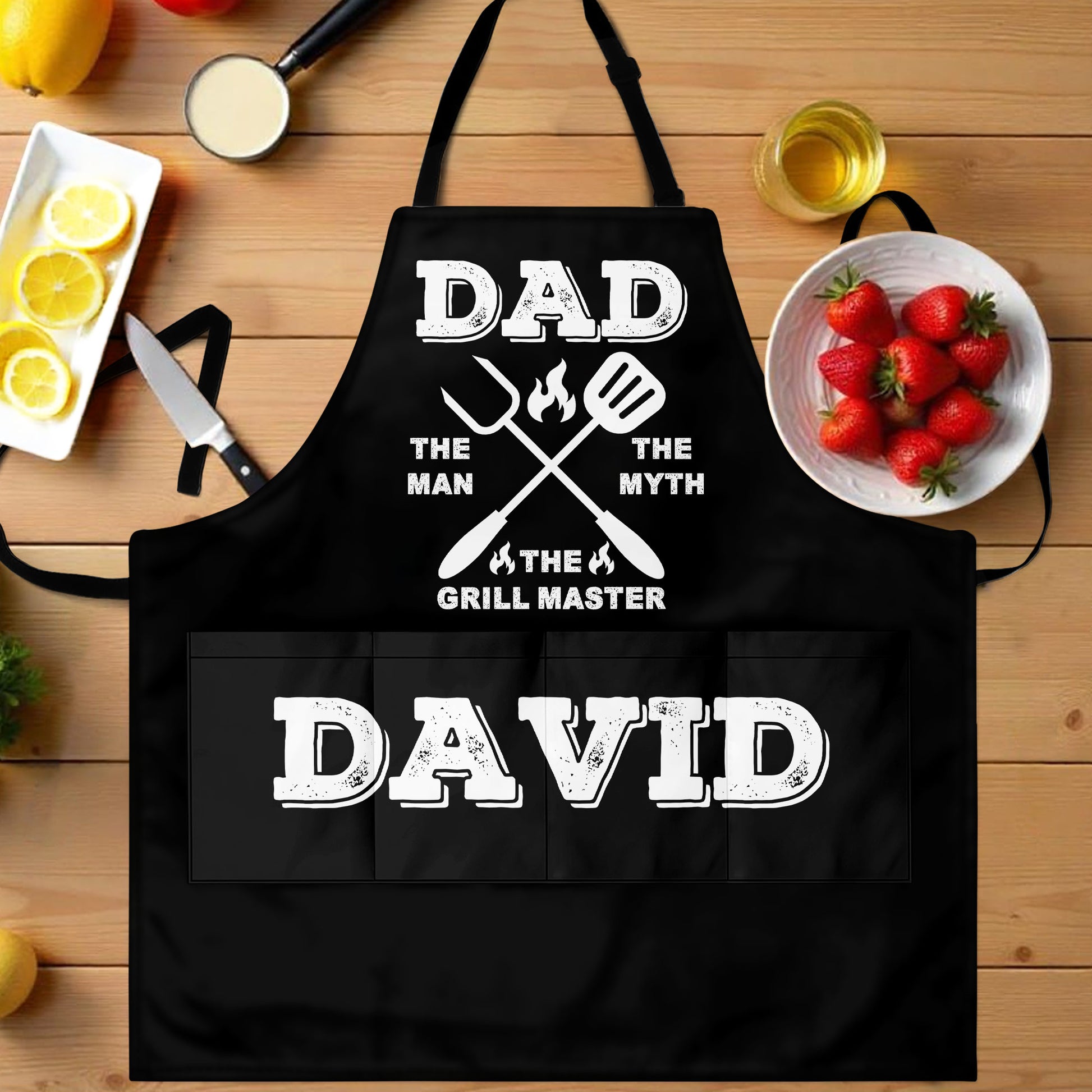 Dad The Man The Myth The Grill Master, Grill Tools And Fire