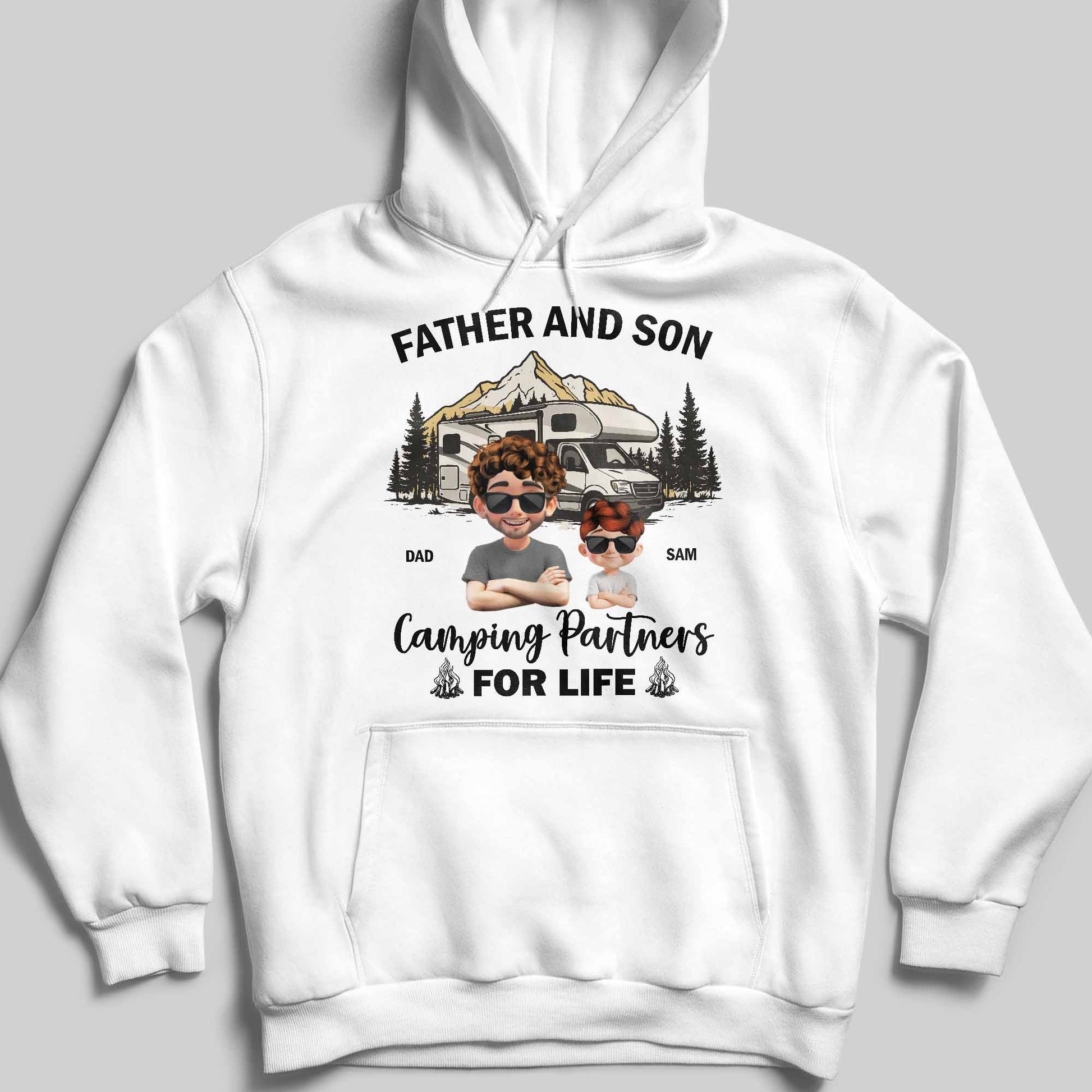 Father And Son Camping Partners For Life, Mountain and RV