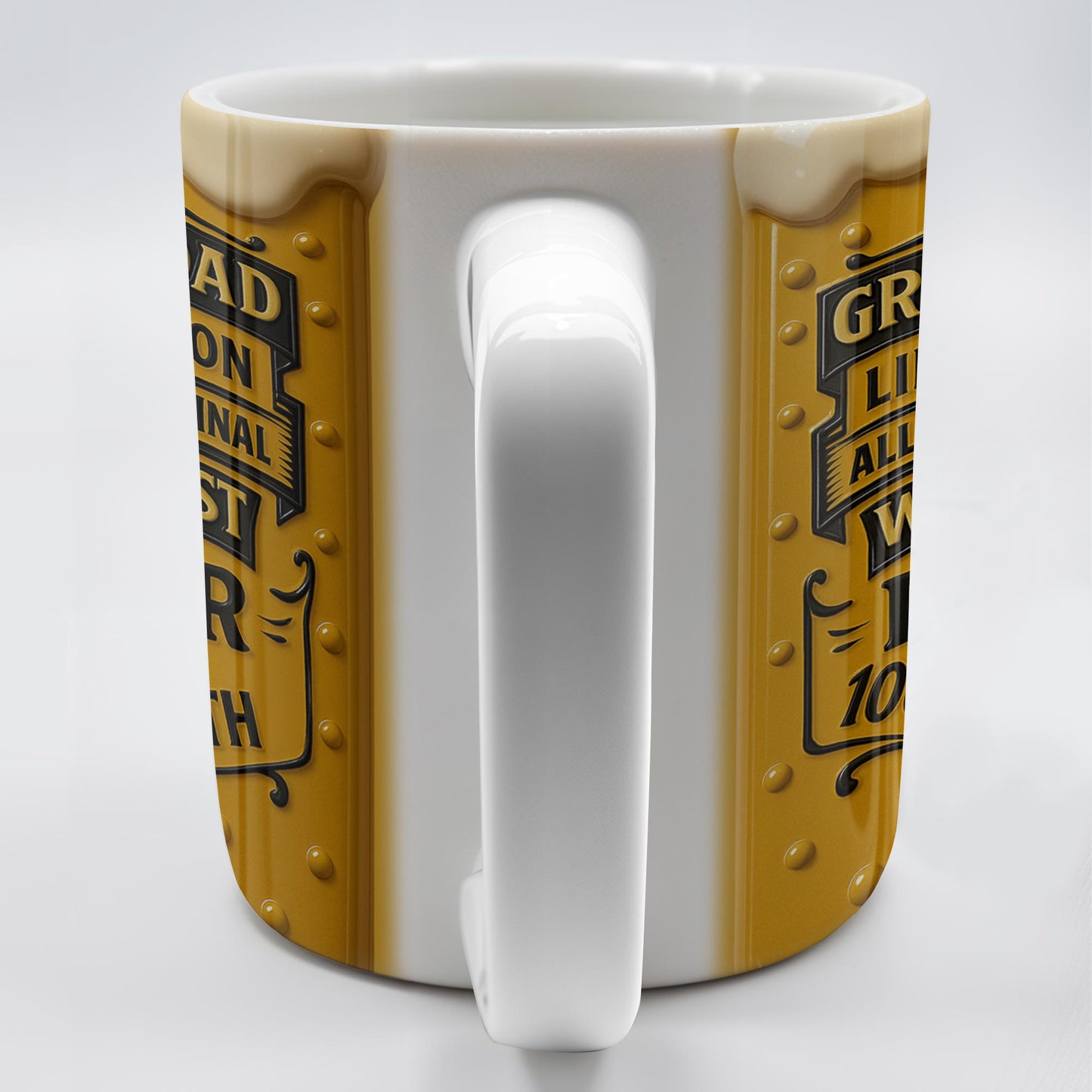 Greatest Dad, Limited Edition, All Time No.1 Original, World's Best Father, Beer Mug Design - Personalized Custom Coffee Mug - DAD129_MG