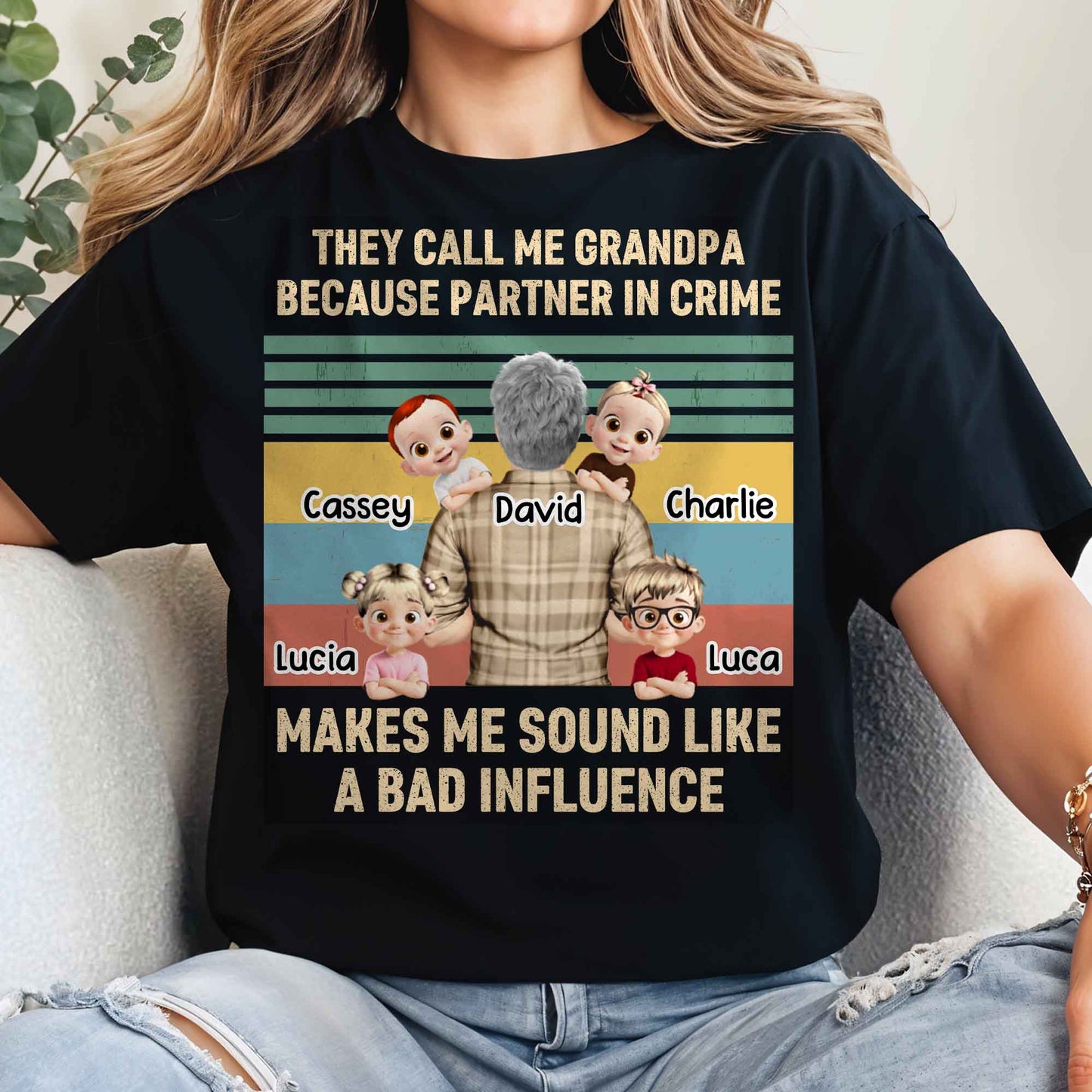 They Call Me Grandpa Because Partner In Crime, Cartoon Grandpa And Kids