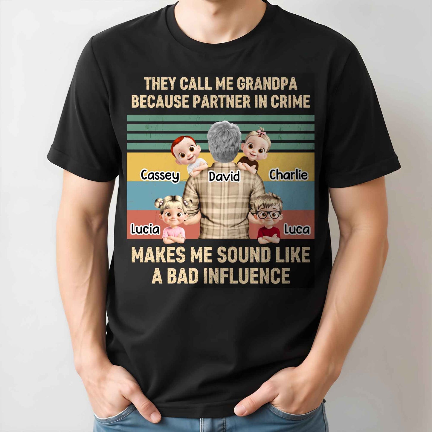 They Call Me Grandpa Because Partner In Crime, Cartoon Grandpa And Kids