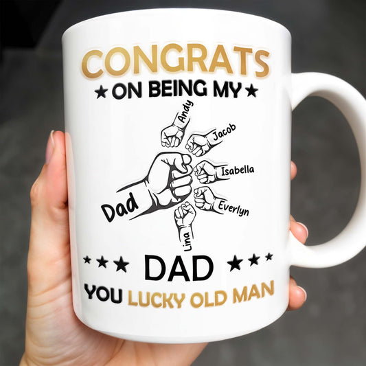 CONGRATS ON BEING MY DAD YOU LUCKY OLD MAN, Fist Bumps And Stars