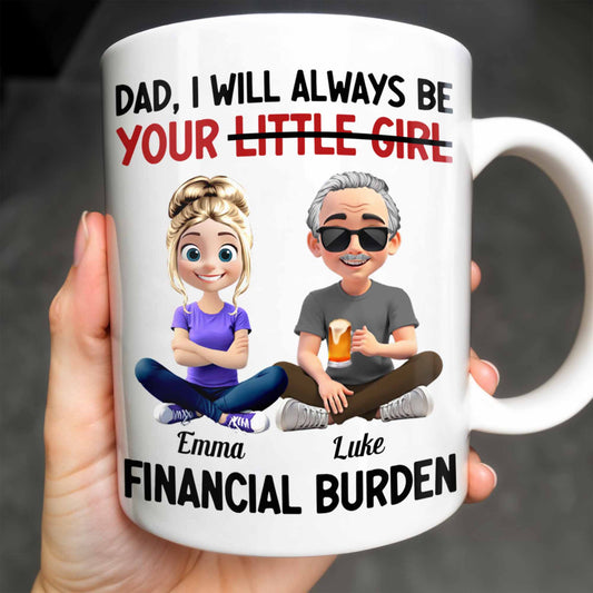 Dad, I Will Always Be Your Little Girl, Girl and Dad Sitting