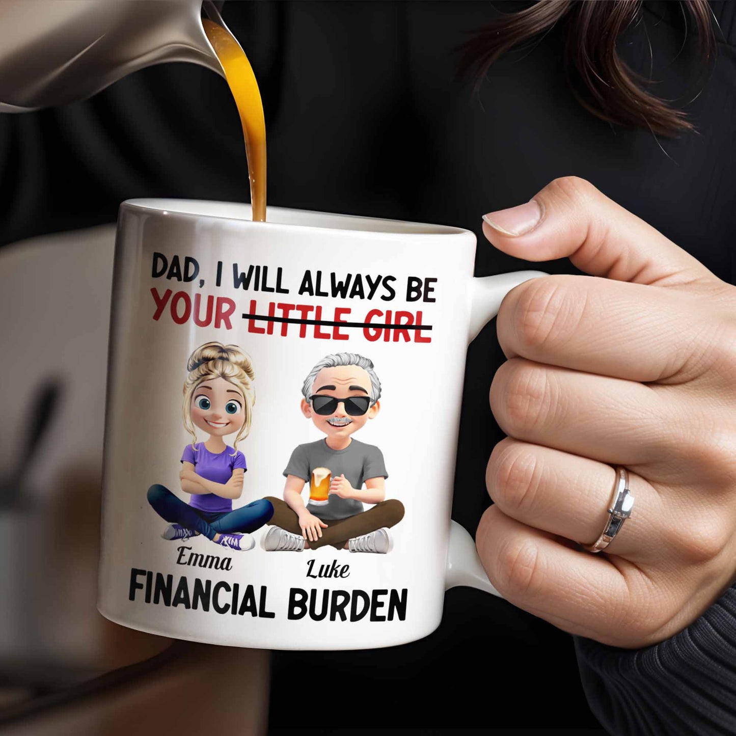 Dad, I Will Always Be Your Little Girl, Girl and Dad Sitting