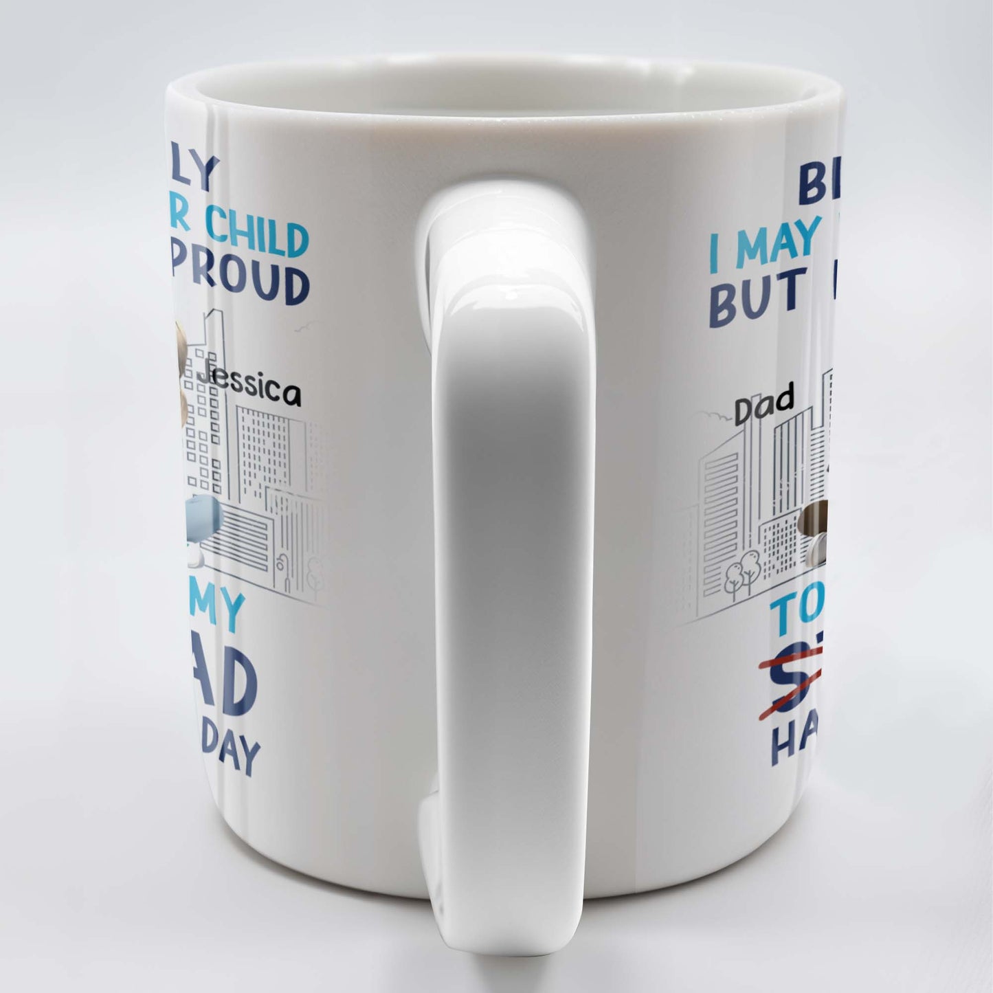 Biologically I May Not Be Your Child But I'm Still Proud To Call You My Step-Dad, Cartoon Characters and City Skyline