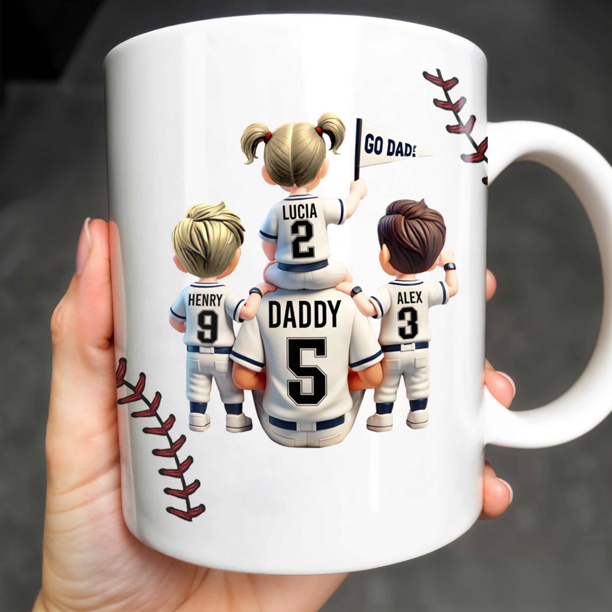 We Scored A Home Run When We Got You As Our Dad, Baseball Stitches And Uniforms