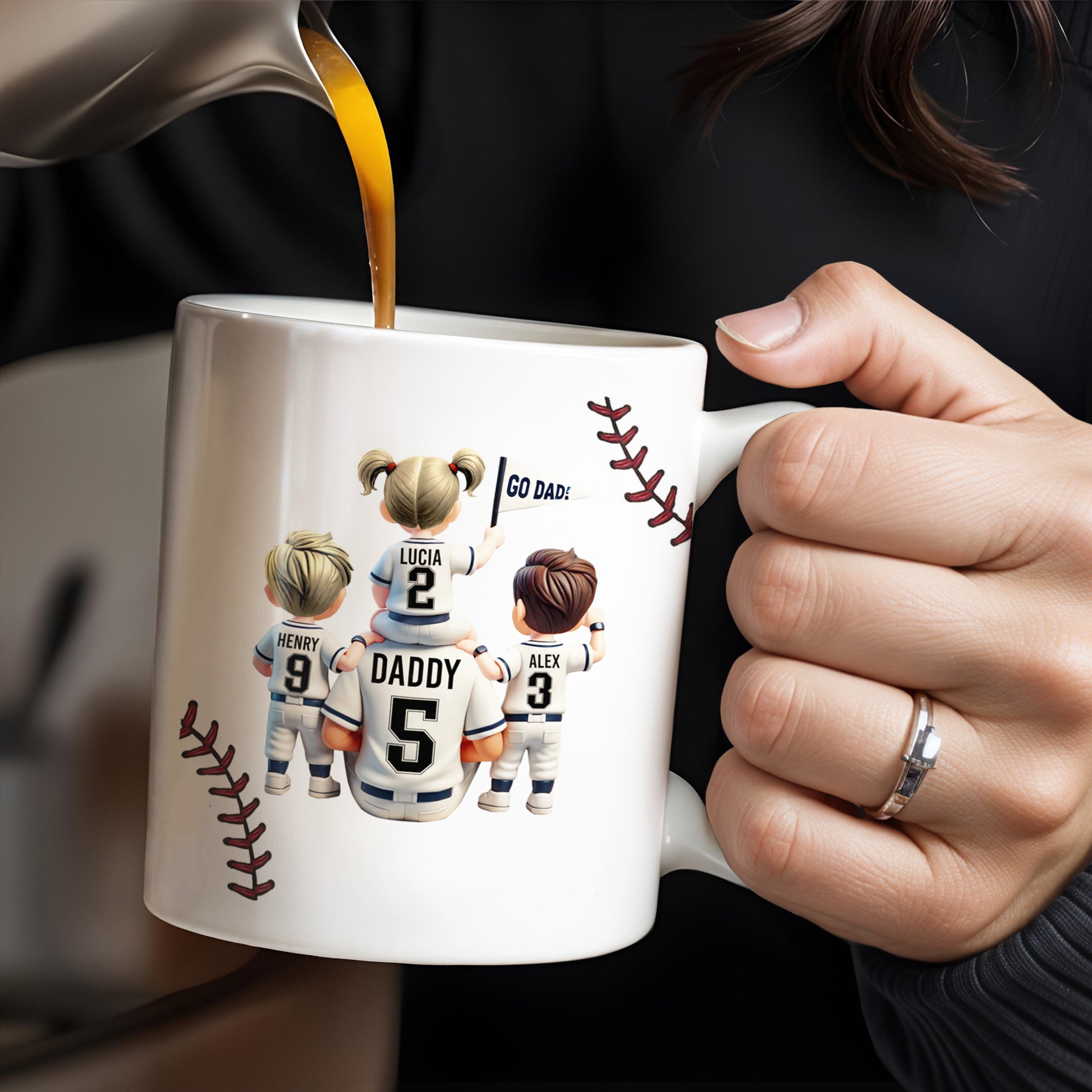 We Scored A Home Run When We Got You As Our Dad, Baseball Stitches And Uniforms