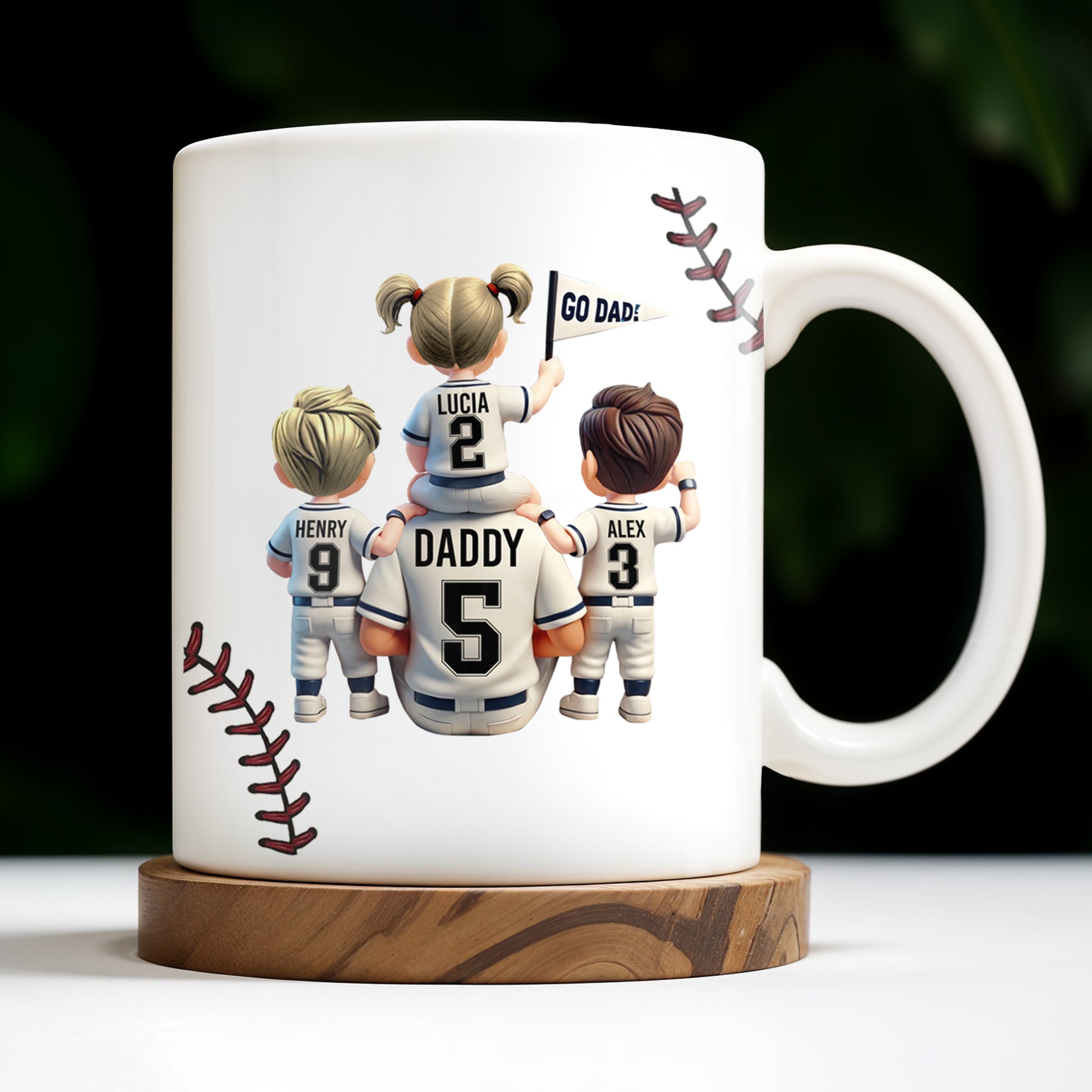 We Scored A Home Run When We Got You As Our Dad, Baseball Stitches And Uniforms