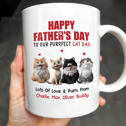 Happy Father's Day To Our Purrfect Cat Dad, Cats And Hearts