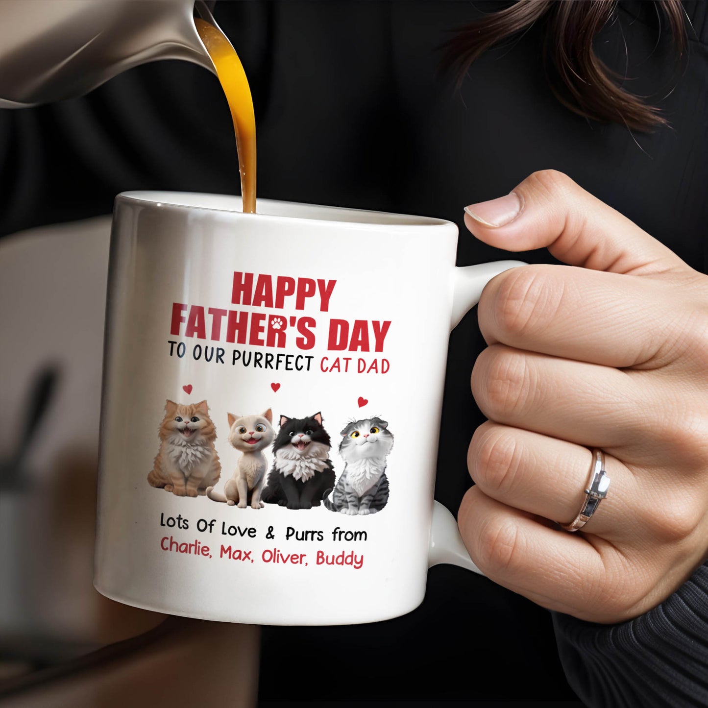 Happy Father's Day To Our Purrfect Cat Dad, Cats And Hearts