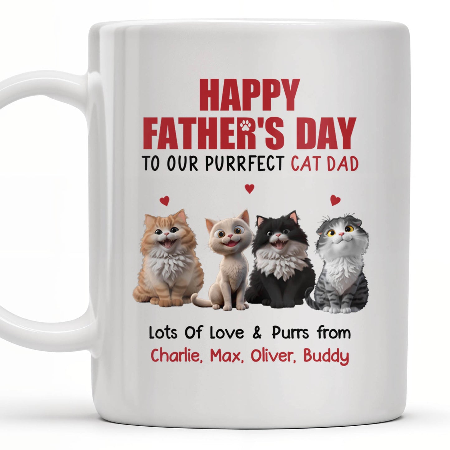 Happy Father's Day To Our Purrfect Cat Dad, Cats And Hearts