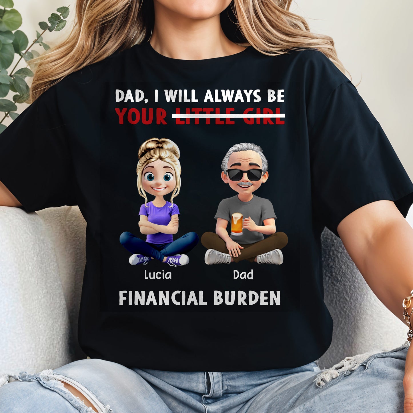 Dad, I Will Always Be Your Little Girl, Cartoon Characters