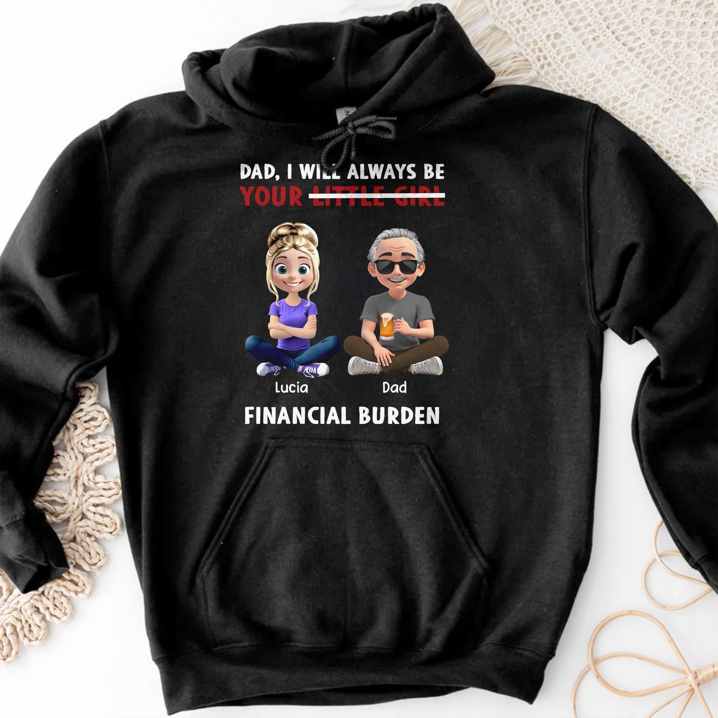 Dad, I Will Always Be Your Little Girl, Cartoon Characters
