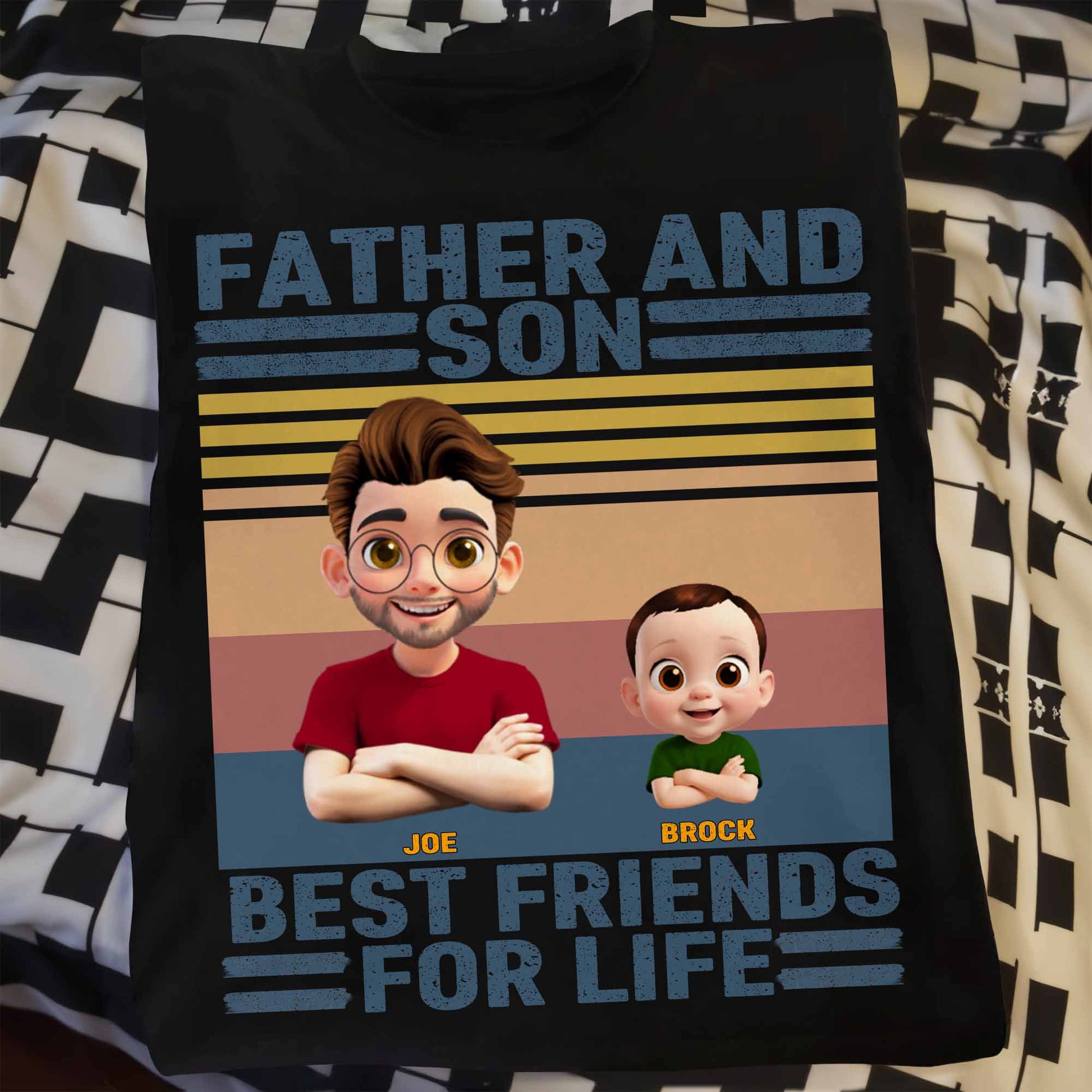 Father And Son Best Friends For Life, Cartoony Characters