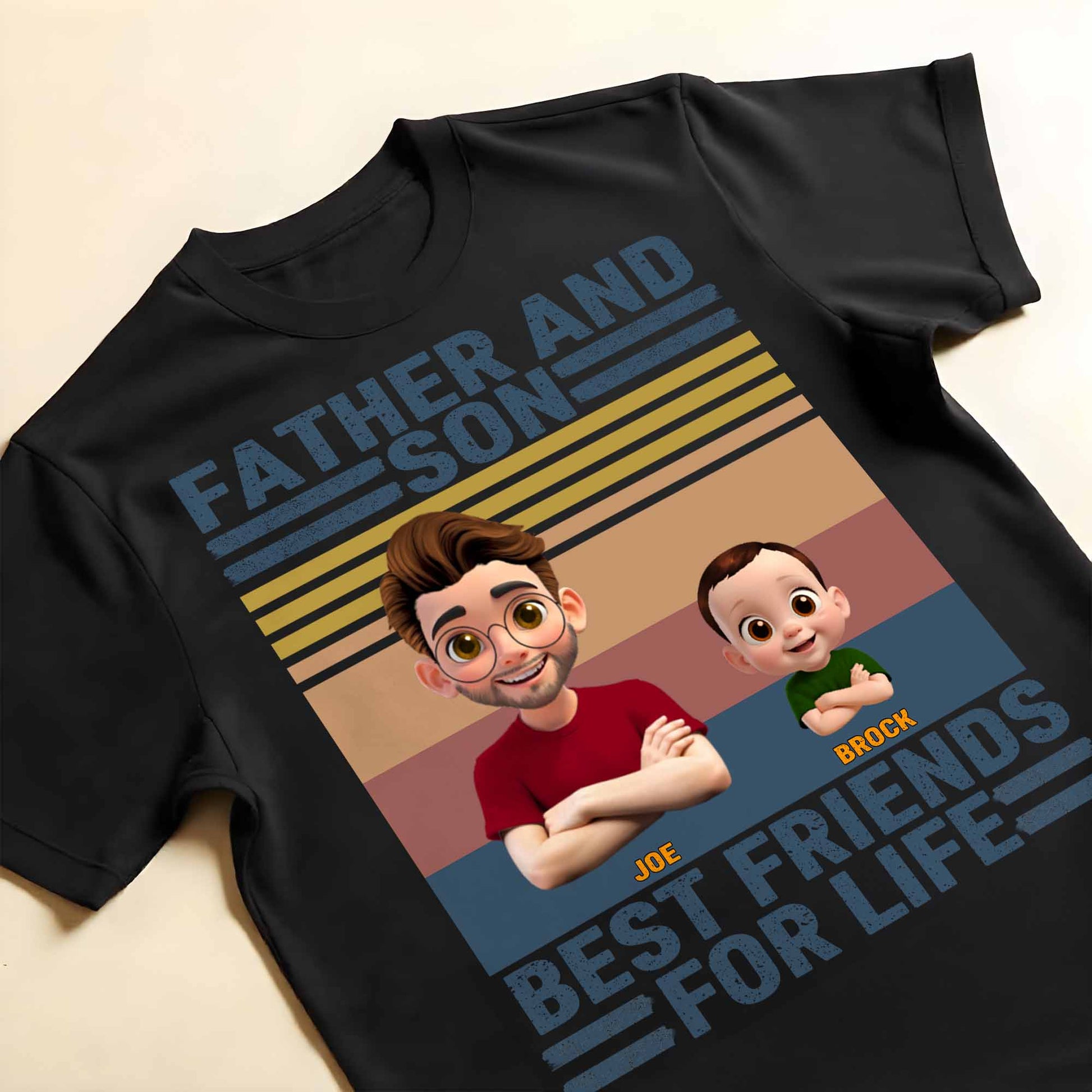 Father And Son Best Friends For Life, Cartoony Characters