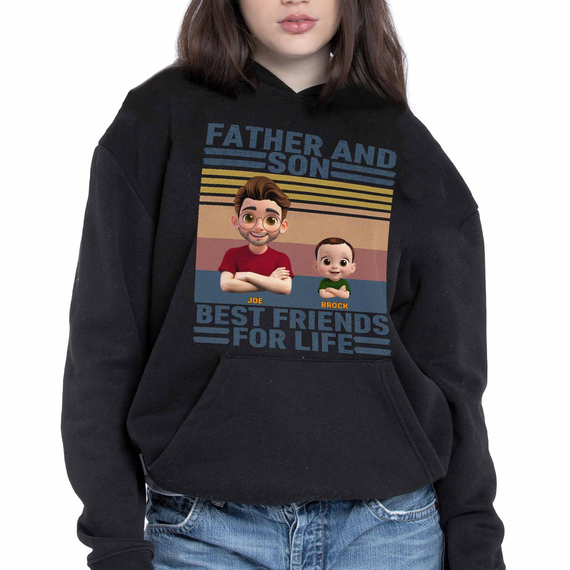 Father And Son Best Friends For Life, Cartoony Characters