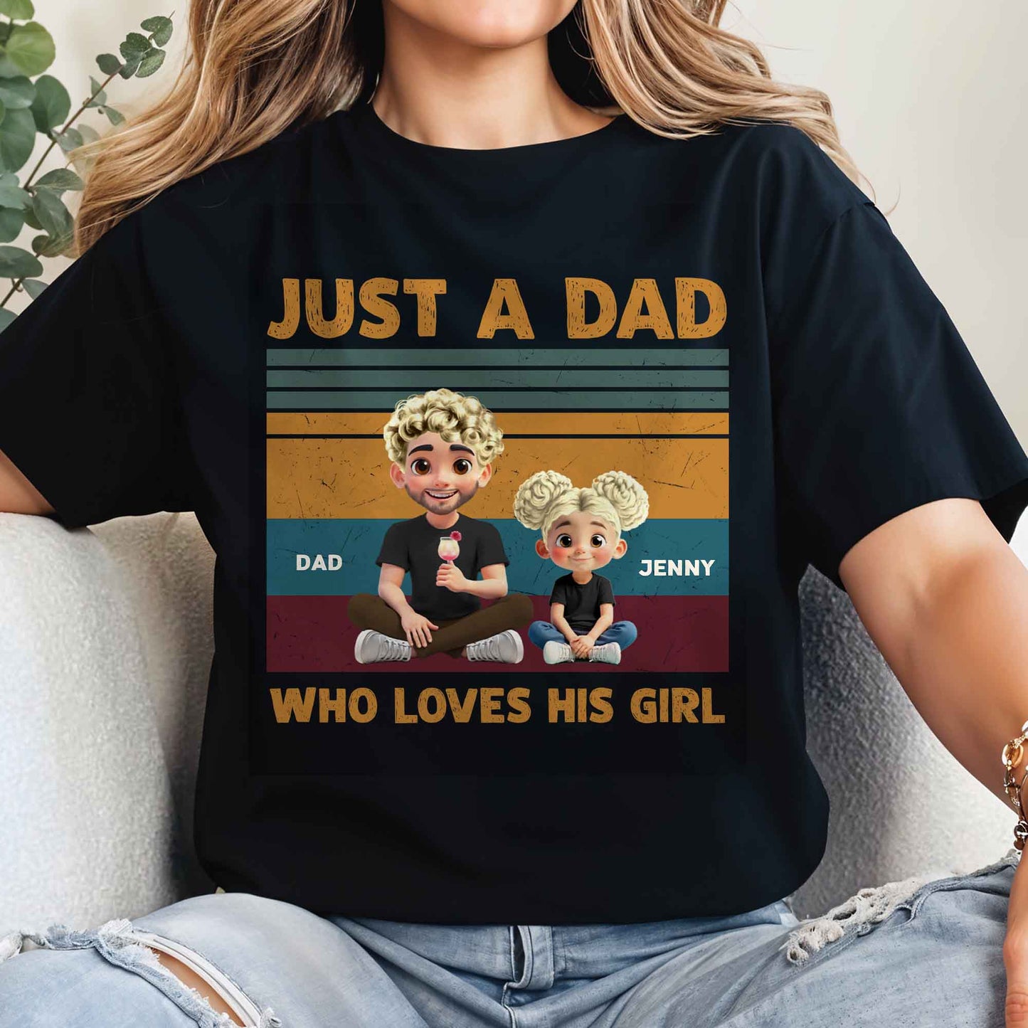 Just A Dad Who Loves His Girl, Father and Daughter with Ice Cream