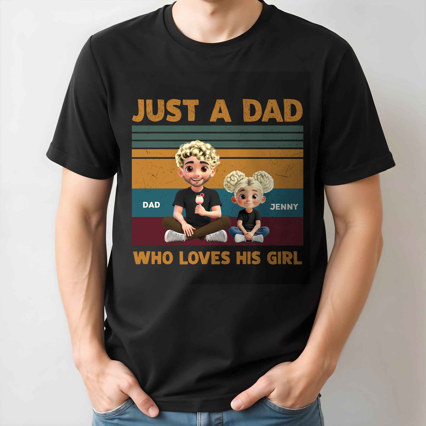 Just A Dad Who Loves His Girl, Father and Daughter with Ice Cream
